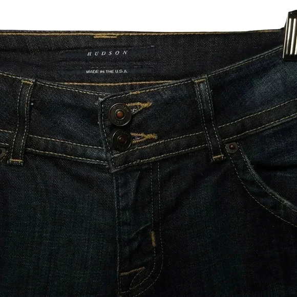 Hudson  Jeans Low Rise Dark Wash Bootcut Denim Blue Jeans Size 28 - Picture 9 of 9